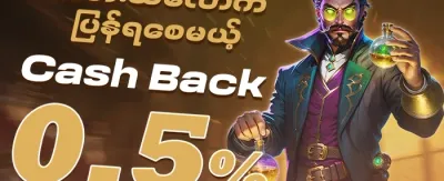 နေ့စဉ် VIP ငွေပြန်အမ်းမှု ၅% promotion banner
